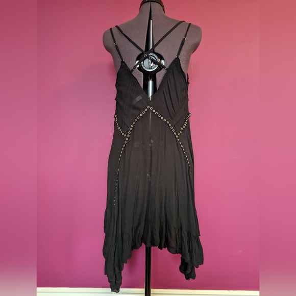 Free People Sway With Me Trapeze Slip Dress Black Small - Picture 3 of 7